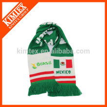 Winter Wholesale knitted fashion acrylic soccer scarf